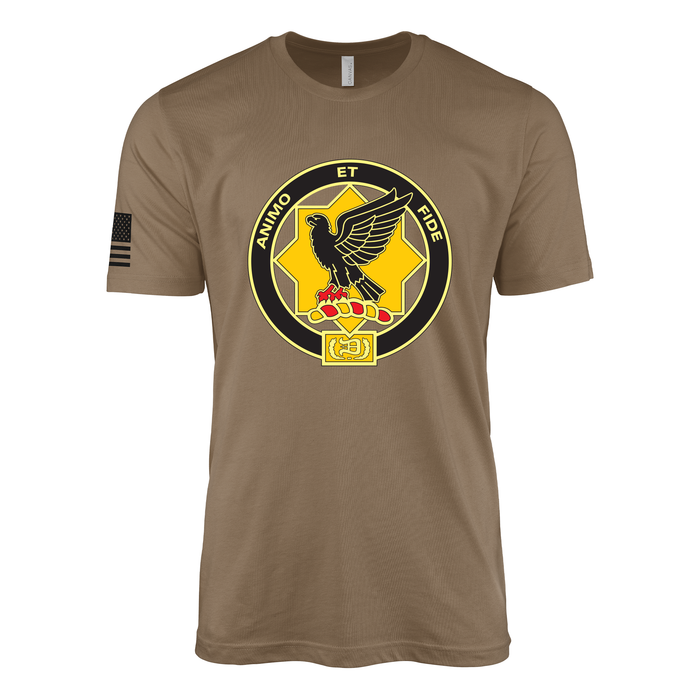 1st Cavalry Regiment Unit Insignia T-Shirt Tactically Acquired Woodland Brown Small