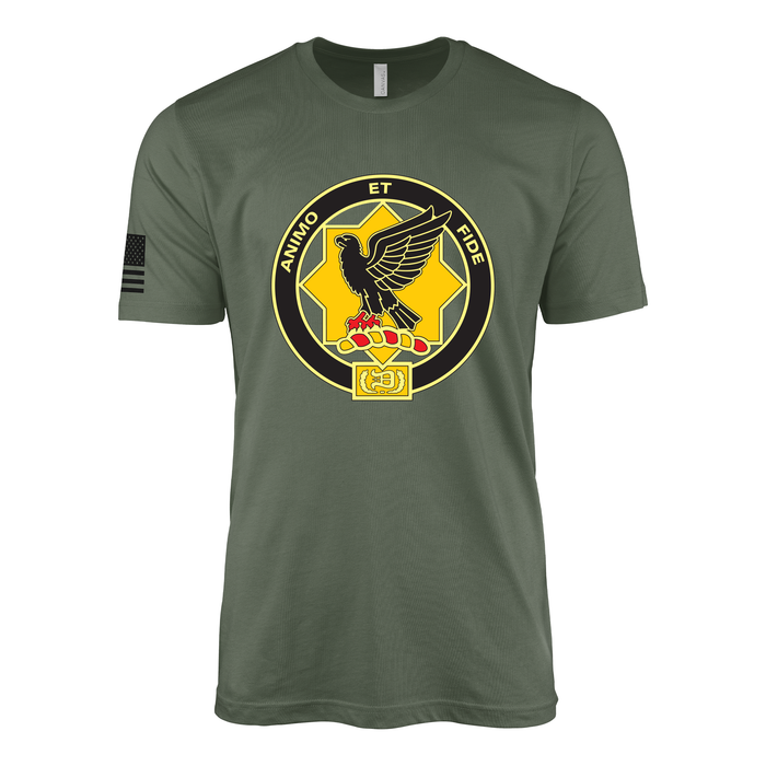 1st Cavalry Regiment Unit Insignia T-Shirt Tactically Acquired Military Green Small