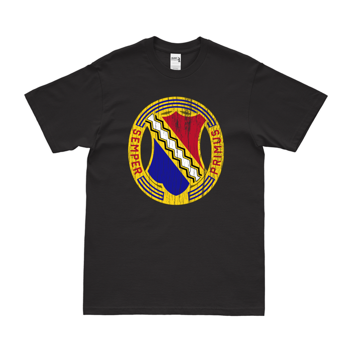 U.S. Army 1st Infantry Regiment Logo Emblem T-Shirt Tactically Acquired Black Distressed Small