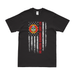 1st Light Armored Recon 1st LAR American Flag T-Shirt Tactically Acquired Black Small 