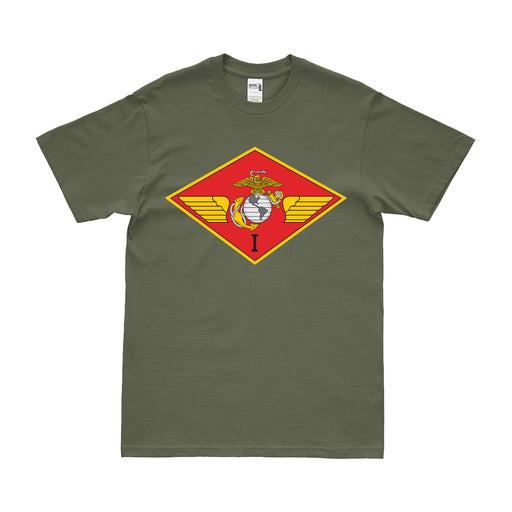 1st Marine Aircraft Wing (1st MAW) Logo T-Shirt Tactically Acquired Small Military Green 