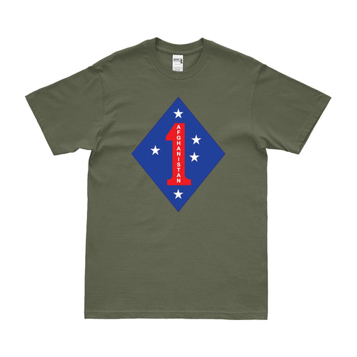 1st Marine Division Afghanistan Enduring Freedom T-Shirt Tactically Acquired Military Green Small 