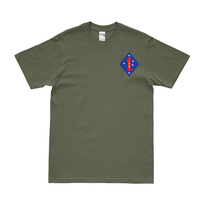 1st Marine Division Operation Iraqi Freedom Left Chest T-Shirt Tactically Acquired Small Military Green 