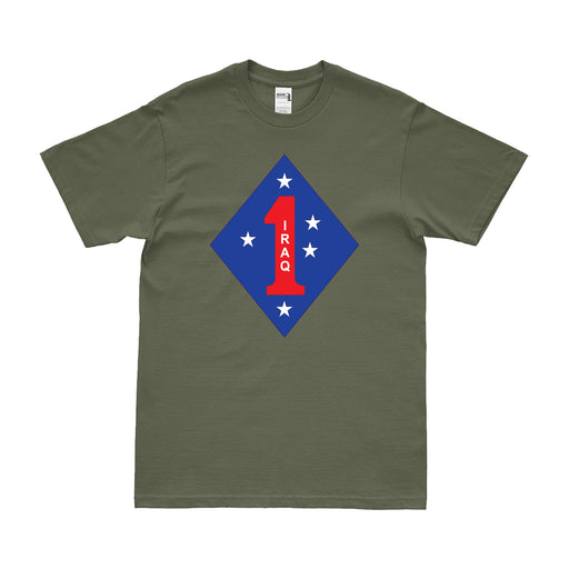 1st Marine Division Iraq Operation Iraqi Freedom T-Shirt Tactically Acquired Small Military Green 