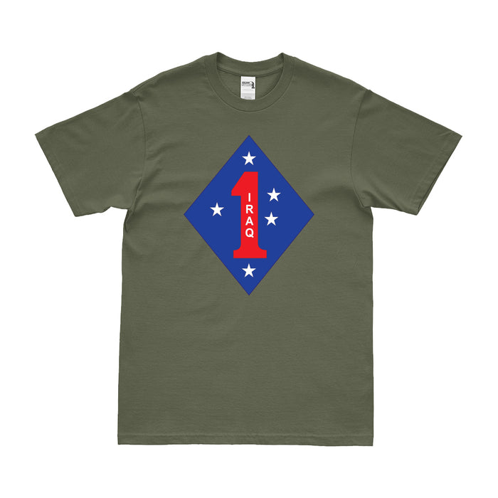 1st Marine Division Iraq Operation Iraqi Freedom T-Shirt Tactically Acquired Small Military Green 