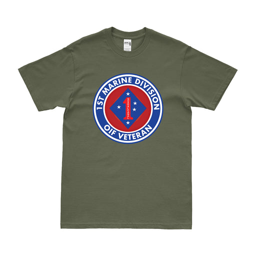 1st Marine Division Iraqi Freedom Veteran T-Shirt Tactically Acquired Small Military Green 