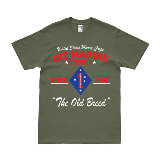 1st Marine Division 'The Old Breed' Since 1941 WW2 Legacy T-Shirt Tactically Acquired   