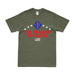 Patriotic 1st Marine Division Moto USMC T-Shirt Tactically Acquired Small Military Green 