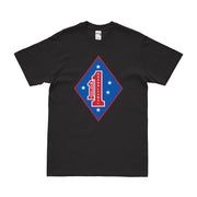 1st Marine Regiment Logo Emblem Crest T-Shirt Tactically Acquired Small Black 