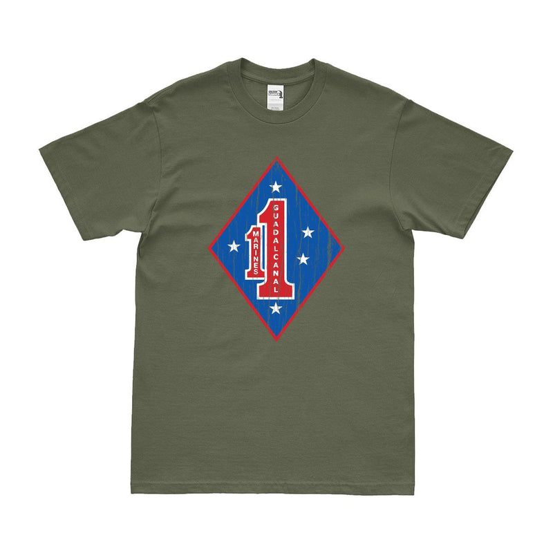 Distressed 1st Marine Regiment Logo T-Shirt