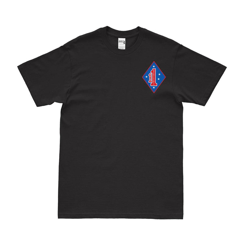 1st Marine Regiment Left Chest Logo Emblem T-Shirt