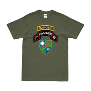 Distressed 1st Ranger Battalion Logo Emblem Tab T-Shirt Tactically Acquired Small Military Green 