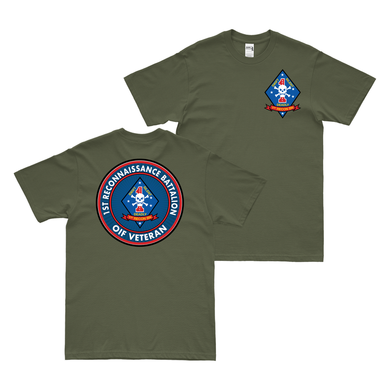 Double-Sided 1st Recon Bn OIF Veteran T-Shirt
