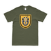 1st Special Forces Group (1st SFG) Beret Flash T-Shirt Tactically Acquired Military Green Distressed Small