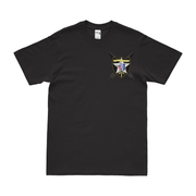 1st SBCT 2d ID "Ghost Brigade" Left Chest Emblem T-Shirt Tactically Acquired Black Small 