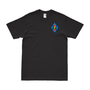 1st Tank Battalion USMC Left Chest Emblem T-Shirt Tactically Acquired Black Small 