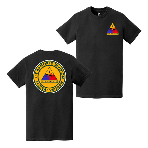 Double-Sided 1st Armored Division Combat Veteran T-Shirt Tactically Acquired   