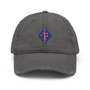 1st Marine Division "Inchon" Korean War Emblem Embroidered Dad Hat Tactically Acquired Charcoal Grey  