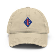 1st Marine Division "Inchon" Korean War Emblem Embroidered Dad Hat Tactically Acquired Khaki  