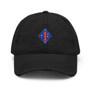 1st Marine Division "Peleliu" WWII Emblem Embroidered Dad Hat Tactically Acquired Black  
