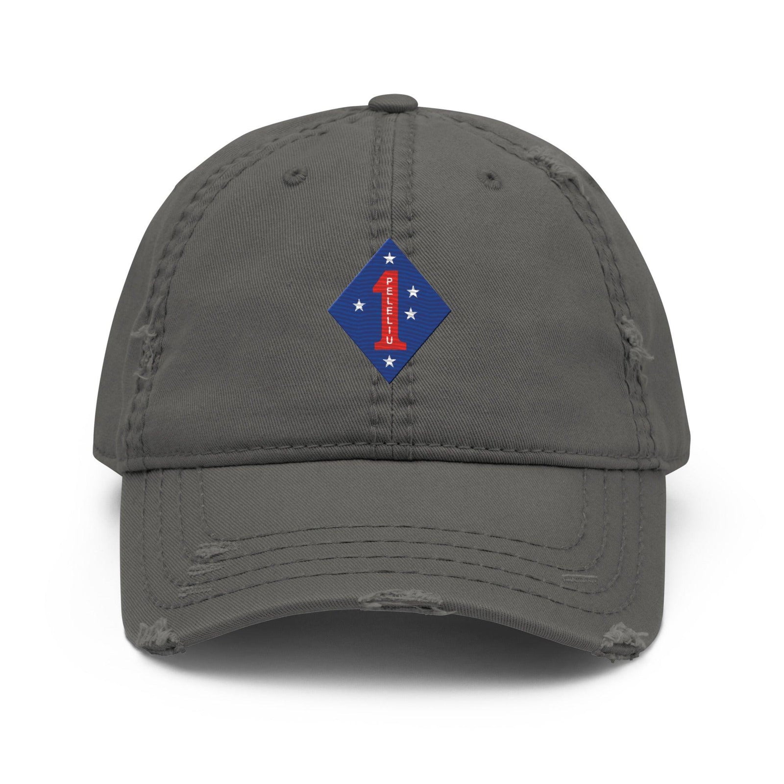 1st Marine Division "Peleliu" WWII Emblem Embroidered Dad Hat Tactically Acquired Charcoal Grey  