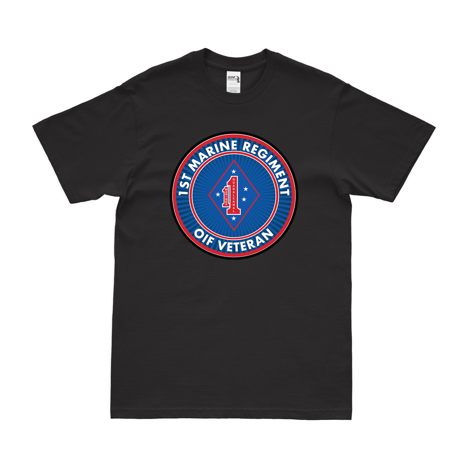 1st Marine Regiment OIF Veteran T-Shirt Tactically Acquired Small Clean Black