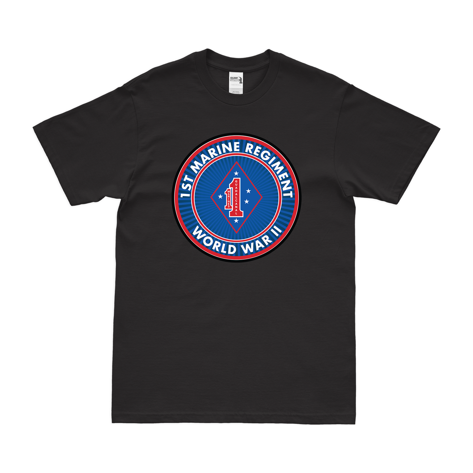 1st Marine Regiment World War II T-Shirt Tactically Acquired Small Clean Black