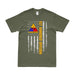 Patriotic 1st Armored Division 'Old Ironsides' American Flag T-Shirt Tactically Acquired Military Green Small 