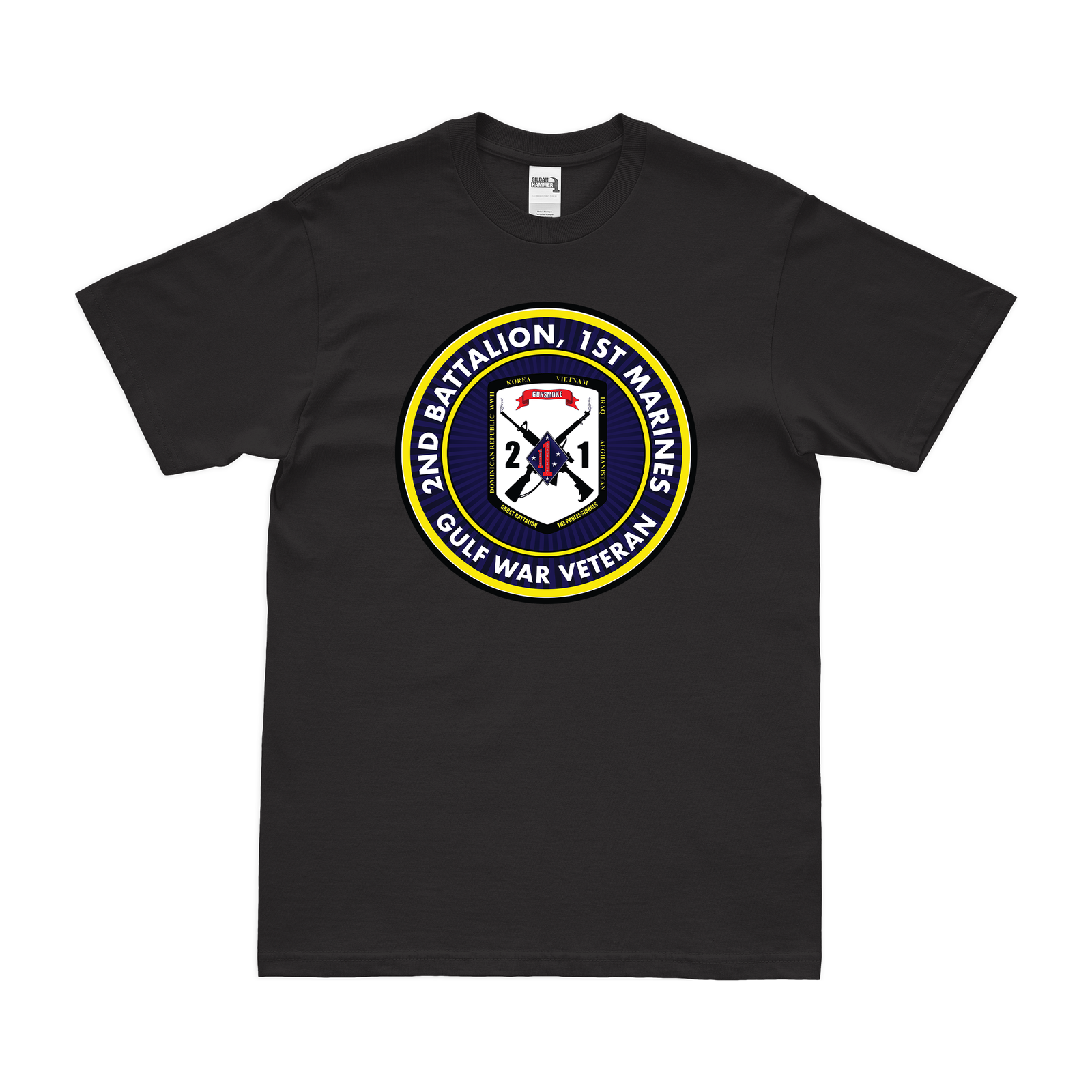 2nd Bn 1st Marines (2/1 Marines) Gulf War Veteran T-Shirt Tactically Acquired   