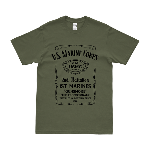 2nd Battalion 1st Marines (2/1 Marines) Whiskey Label T-Shirt Tactically Acquired   