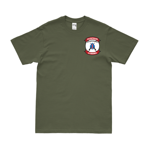 Vintage 2/1 Marines 'The Professionals' Left Chest T-Shirt Tactically Acquired Small Military Green 