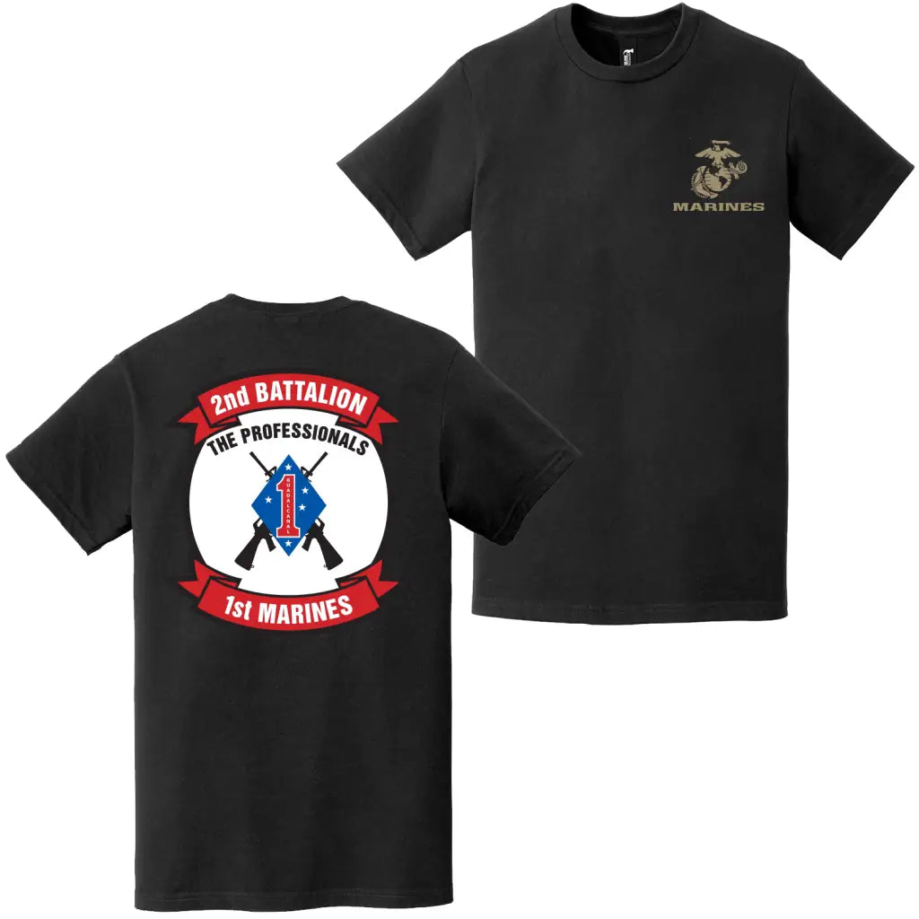 Double-Sided 2/1 Marines Old Logo EGA T-Shirt Tactically Acquired   