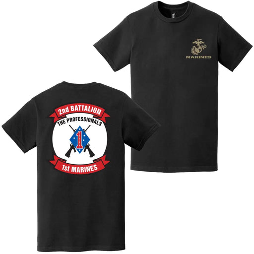 Double-Sided 2/1 Marines Old Logo EGA T-Shirt Tactically Acquired   