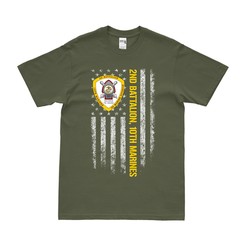 2/10 Marines American Flag T-Shirt