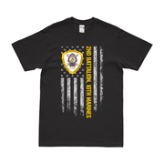 2/10 Marines American Flag T-Shirt Tactically Acquired Black Small 