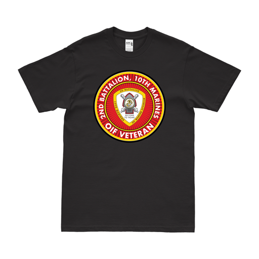 2nd Bn 10th Marines (2/10 Marines) OIF Veteran T-Shirt Tactically Acquired Black Clean Small