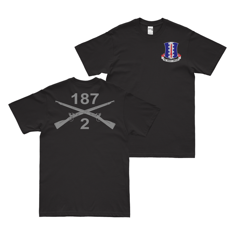 Double-Sided 2-187 Infantry Crossed Rifles T-Shirt