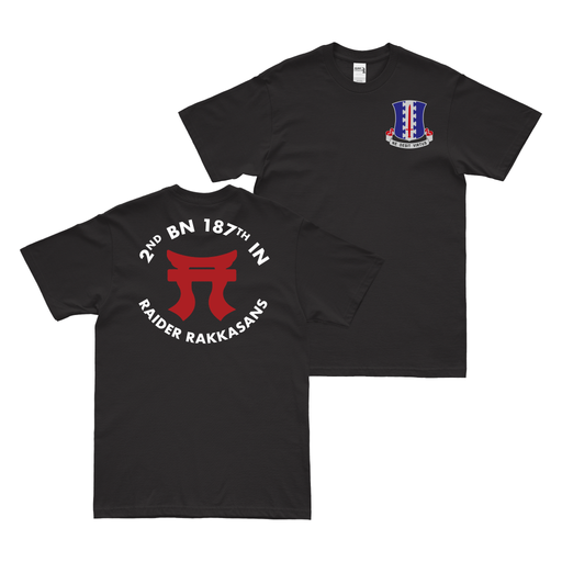 Double-Sided 2-187 Infantry Regiment Tori T-Shirt Tactically Acquired Black Small 