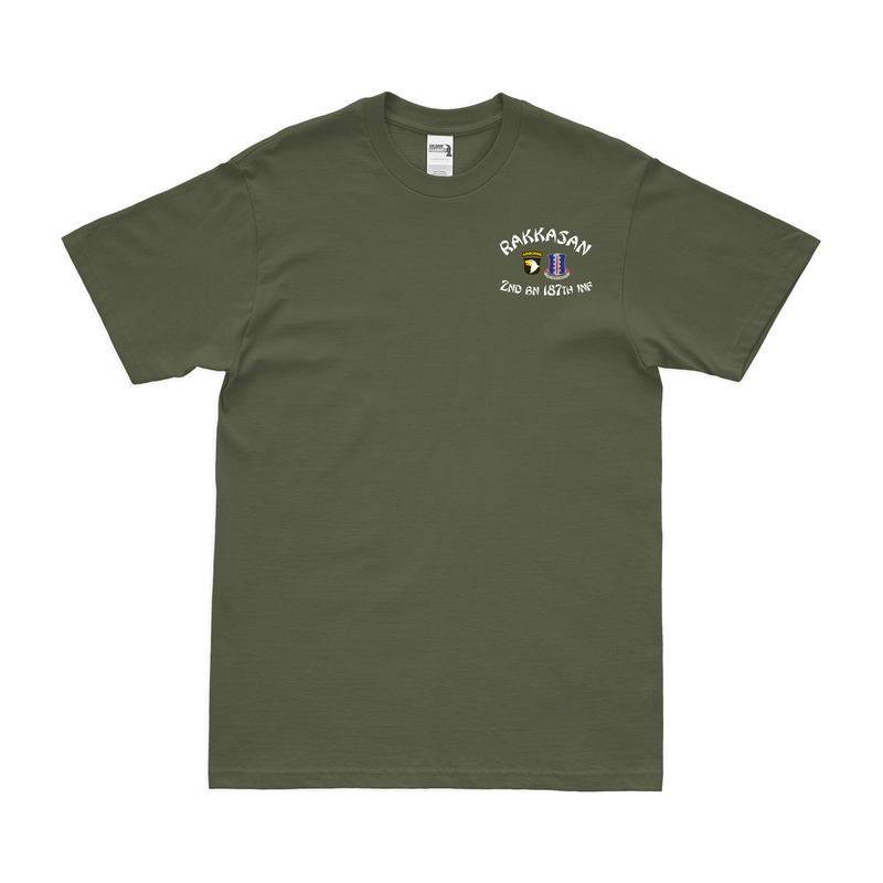 2-187 Infantry Rakkasan Raiders Left Chest T-Shirt