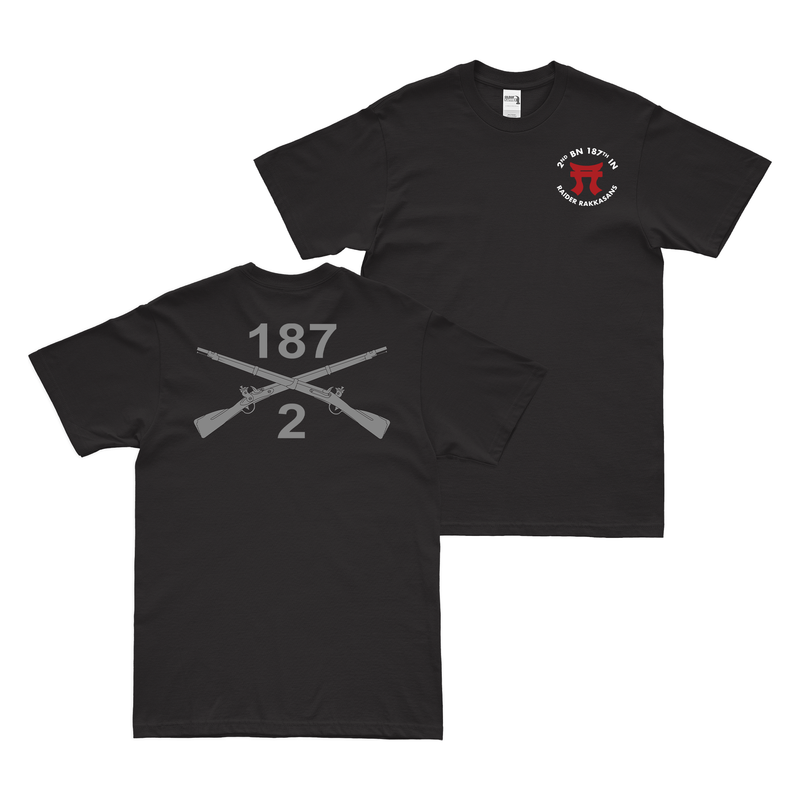 Double-Sided 2-187 IR Crossed Rifles T-Shirt