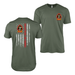 Double-Sided 2/2 Marines American Flag T-Shirt Tactically Acquired Military Green Small 