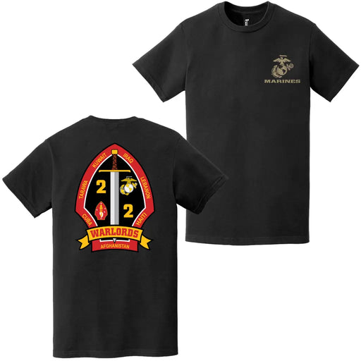 Double-Sided 2/2 Marines Unit Logo EGA T-Shirt Tactically Acquired   