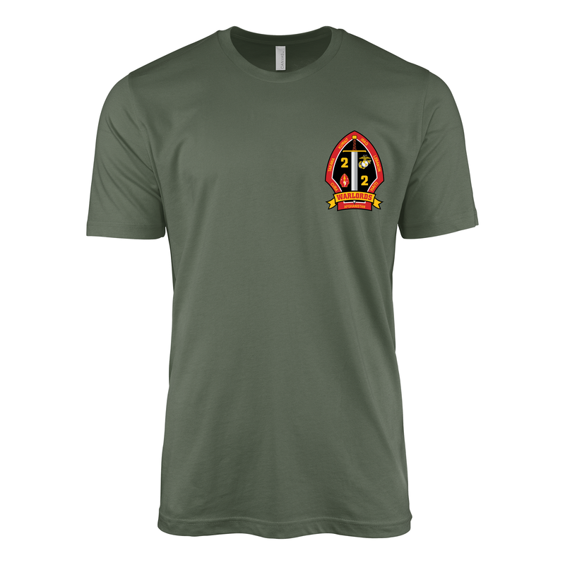2/2 Marines Logo Left Chest Emblem T-Shirt