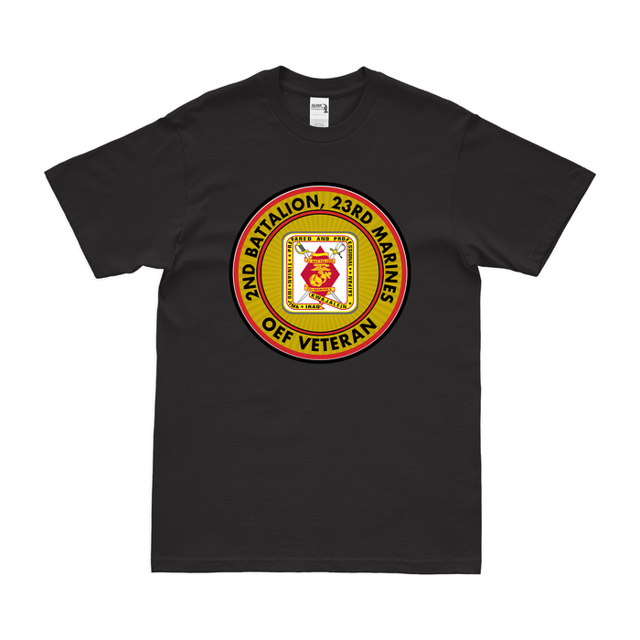 2-23 Marines OEF Veteran T-Shirt Tactically Acquired Black Clean Small