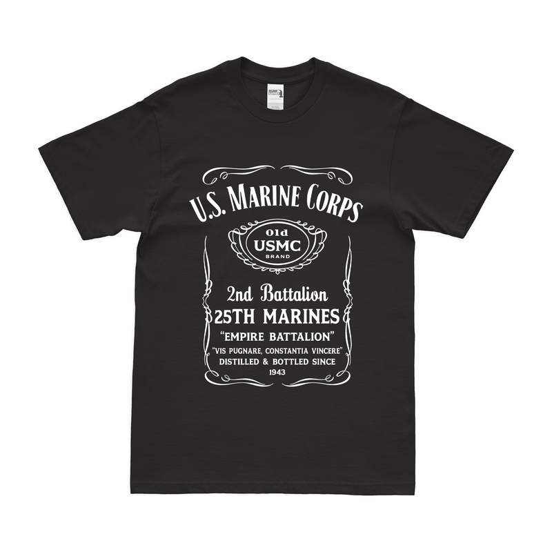2nd Battalion 25th Marines (2/25 Marines) Whiskey Label T-Shirt