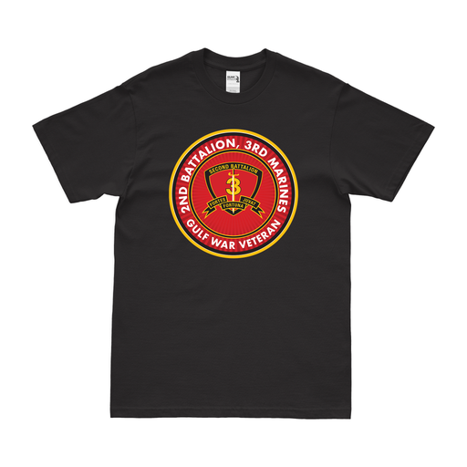 2nd Battalion 3rd Marines (2/3 Marines) Gulf War Veteran T-Shirt Tactically Acquired Black Clean Small