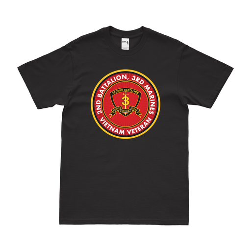 2nd Battalion 3rd Marines (2/3 Marines) Vietnam Veteran T-Shirt Tactically Acquired Black Clean Small
