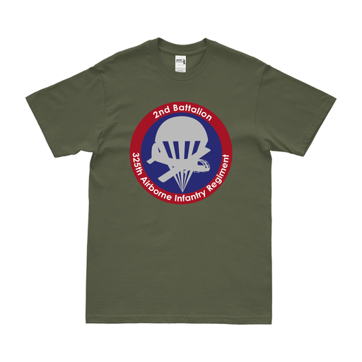 2-325 Airborne Infantry Regiment Logo T-Shirt Tactically Acquired Military Green Clean Small