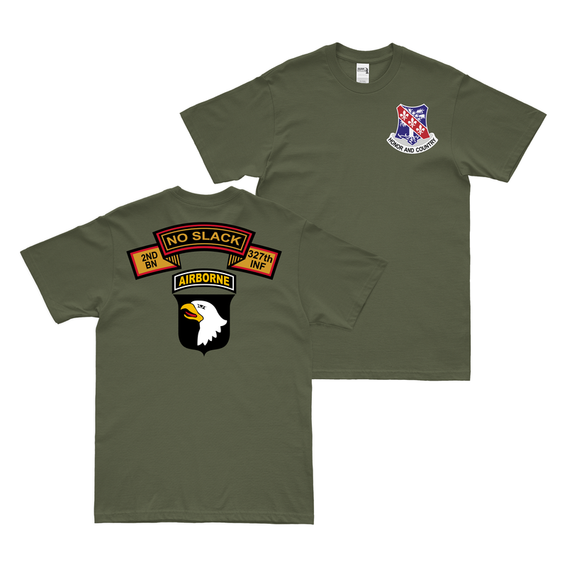 Double-Sided 2-327 Infantry 'No Slack' 101st Airborne SSI T-Shirt