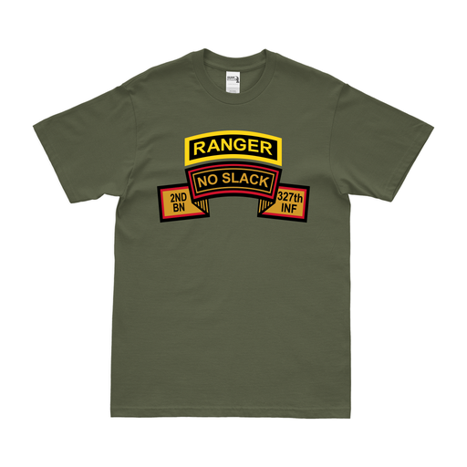 2-327 Infantry Regiment "No Slack" Ranger Tab T-Shirt Tactically Acquired   